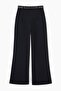 Black Belted Pleated Palazzo Trousers Tdrss26Pl00020 - 2