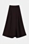 Brown Comfortable Fit Pleated Skirt Look Pants Tdrss26Pl00021 - 5