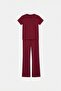 Bordo Pamuklu Düz Esnek Tshirt ve Flare/İspanyol Paça Taytlı Örme Alt-Üst Takım TKDSS25AU00136 - 4