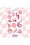 Pembe Coqueette Tatlı Sticker Seti - 2