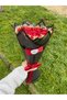 10-Piece Bouquet of Red Chipsolu Non-Fading Roses, Gift for Lover, Satin Ribbon Flower - 5