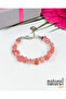 Rose Quartz Broken Natural Stone Lady Bracelet - 5