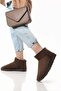 Ypr 7391 Brown Suede Water Repellent Women's Boots with Fur Inside - 2