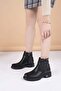 Fncy 6008 Black Zippered Women's Boots