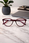 50 Ekartman Cat Eye Bone Transparent Women Men Unisex Blue Light Protection Screen Goggles Glasses - 6