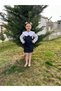 Ipekkids Girl's Denim Overalls Gilet Poplin Shirt Combination - 5