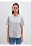 Crew Neck Gray Basic T-Shirt Regular Fit / Normal Cut 1600955-83096 - 3