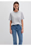 Crew Neck Gray Basic T-Shirt Regular Fit / Normal Cut 1600955-83096 - 2