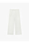 Puff Print Polka Dot Waist Tie Comfortable Fit Wide Leg Muslin Trousers - 4