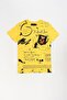 Boy's Printed Comfort Fit Yellow T-Shirt for Ages 2-7 - 2