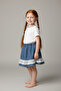 Girl's Denim Scalloped Skirt