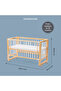 Prism 4in1 Acrylic Convertible Crib w/ mattress - Natural Brown - 8