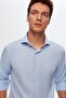 Ds Groom Slim Fit Blue Italian Lapel Dobby Long Sleeve Easy-Iron Breathable Four Seasons - 3