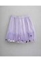 2-6 Years Old Girl's Tulle Skirt with Pompom Detail-5 Y - Lilac