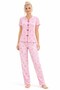 Women's 01604 Short Sleeve Camisole Pajama Set - 2