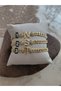Zircon Stone Lettered Gourmet Bracelet Steel Women's Bracelet - 2