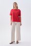 Women's Beige Straight Fit Tassel Detailed Trousers