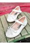 Ballerinas with Thin Bow Detail, Red, White, Ballerinas - 5