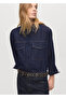 Denim Shirt with Flap Pockets