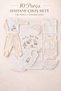 Newborn Hospital Discharge Set 10 Pieces 100% Cotton Embroidered Baby Set Beige Unisex - 4