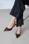 Marcela Women's Heeled Satin Shoes Leopard