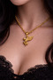 Fairy Girl Angel Angel Stainless Steel Necklace Unisex Accessory Vintage Angel Wings Steel Necklace - 2