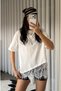 Women's Skirt Asymmetrical Lace Detail Blouse - 3