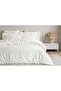 White Collection Siren Uc Cotton Jakar Double Duvet Cover Set White