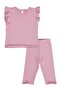 Striped Daisy Buttoned 6-18 Month Set - Pink - 4