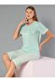 Short Sleeved Capri Suit Summer Viscose Fabric Comfortable and Lightweight Viscose 07-12 - 2