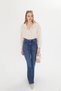 Kadın Bej Oversize Basic Cepli Müslin Gömlek - 2