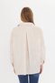 Kadın Bej Oversize Basic Cepli Müslin Gömlek - 6