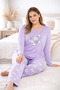 Plus Size Oversized Viscose Long Sleeve Seasonal Pajama Set B09-154 - 2