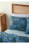 100% Cotton Satin Arora King Size Duvet Cover Set Blue (240X220 cm) - 3