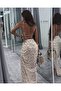 Women's Floral Patterned Backless Slit Dress - 6