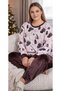 Velvet Plus Size Oversized Long Sleeve Pajama Set B89-81 - 2