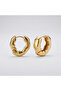Non-Tarnish Steel Asymmetric Hoop Earrings - 5