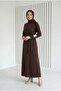 Amine Sleeve Label Detailed Dress-Eu2400 Coffee