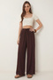 Flowy Knitted Palazzo Pants Len0024 Brown