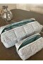 2-Piece Set Makeup and Hair Styling Bag with Compartments - 2