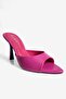 Women's Stiletto Pointed Toe Front and Back Open Heeled Slippers Cedra Fuchsia - 5