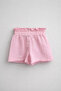 2-6 Years Old Girl's Pink Muslin Shorts Set-4 Y - 3