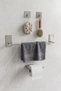 Stainless Steel Adhesive Bathroom Accessory Set-Towel Holder-Toilet Paper Hanger-Robe Hook - 2