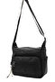 Black Women's Shoulder Bag Clinker Crinkle Fabric 4100 - 4