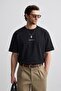 Men's Oversize T-Shirt Creative Chmp Printed Black – Crew Neck, Comfortable Fit, 100% Cotton