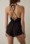 Siyah Broderie Teddy Tulum - 6