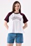 Crep Women's Text Printed College Raglan Sleeve T-Shirt – Relaxed Fit 100% Cotton - 2