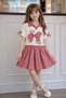 Collar Detail Sweatshirt & Plaid Skirt Girls' Set – Ages 2/10 - 31632 - 3
