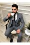 Men's Italian Cut Judge Collar Vest Suit - Slim Fit