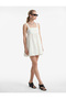 White Women's Peter Pan collar Regular Fit Dress 5Sak80359Pw